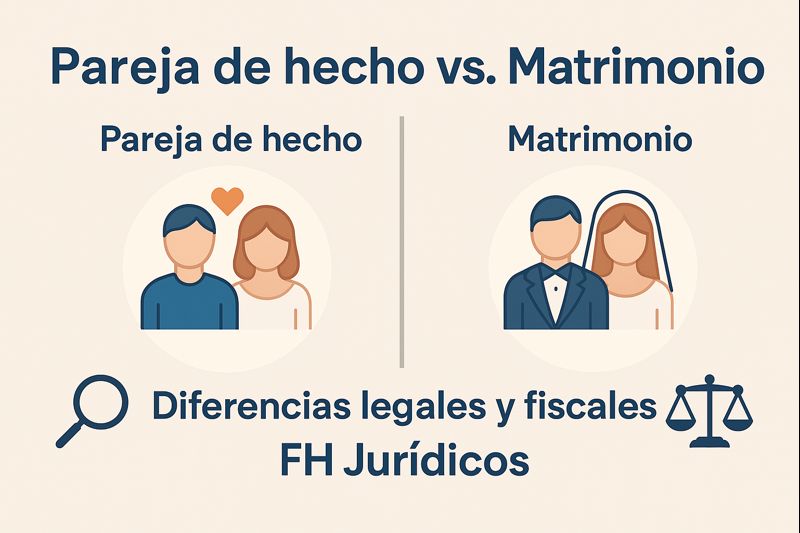 Diferencias entre pareja de hecho y matrimonio en España: derechos legales y fiscales