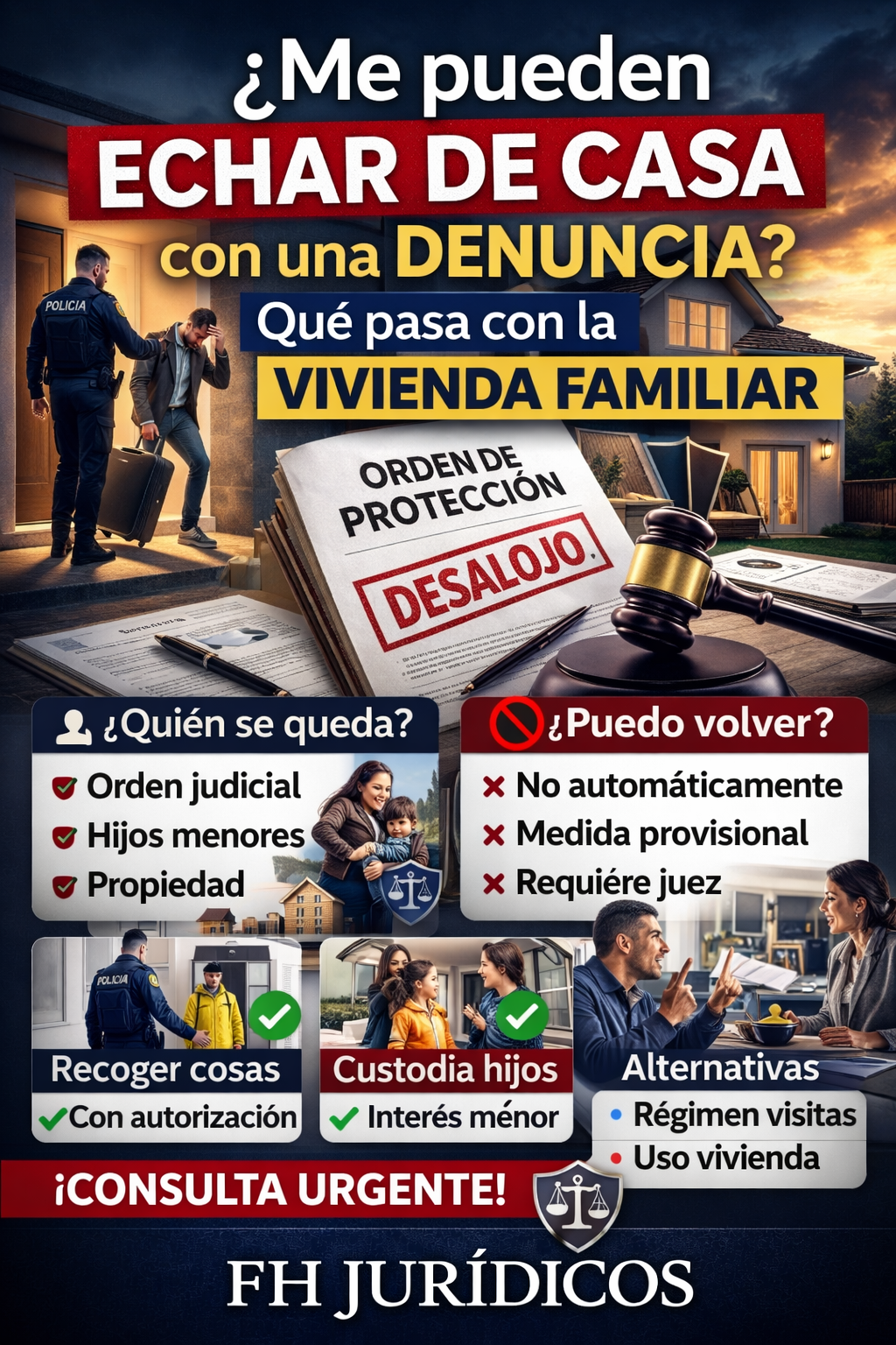 ¿Me pueden echar de casa con una denuncia? Qué pasa con la vivienda familiar