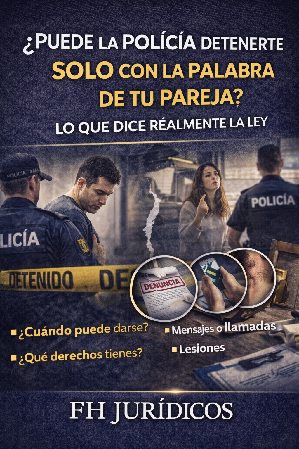 ¿Puede la policía detenerte solo con la palabra de tu pareja? Lo que dice realmente la ley